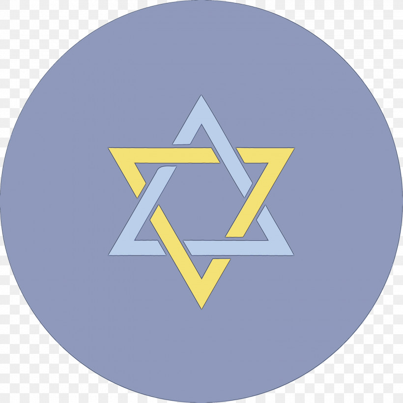 Yellow Logo Electric Blue Circle Font, PNG, 3000x3000px, Hanukkah, Circle, Electric Blue, Happy Hanukkah, Logo Download Free