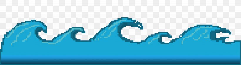 Pixel Art Wave, PNG, 9750x2650px, Pixel Art, Aqua, Art, Azure, Blue Download Free