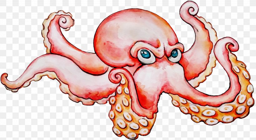 Octopus Cartoon, PNG, 3000x1642px, Octopus, Ear, Giant Pacific Octopus,  Hearing, Jaw Download Free