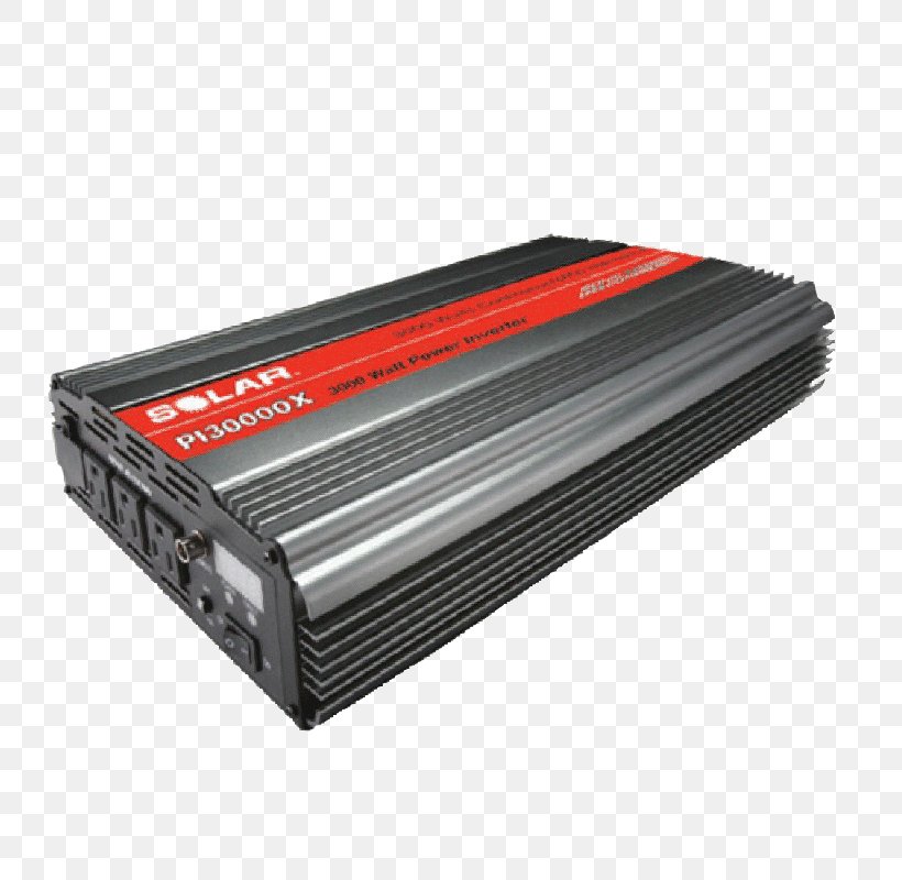 Power Inverters Solar Inverter Watt Solar Panels, PNG, 800x800px, Power Inverters, Ac Adapter, Ampere, Battery, Computer Component Download Free
