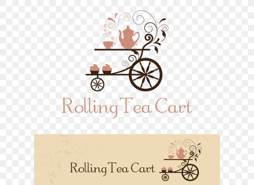Catering: Rolling Tea Cart Tea Party Logo Facebook, PNG, 600x600px, Tea, Afternoon, Brand, Elegance, Facebook Download Free