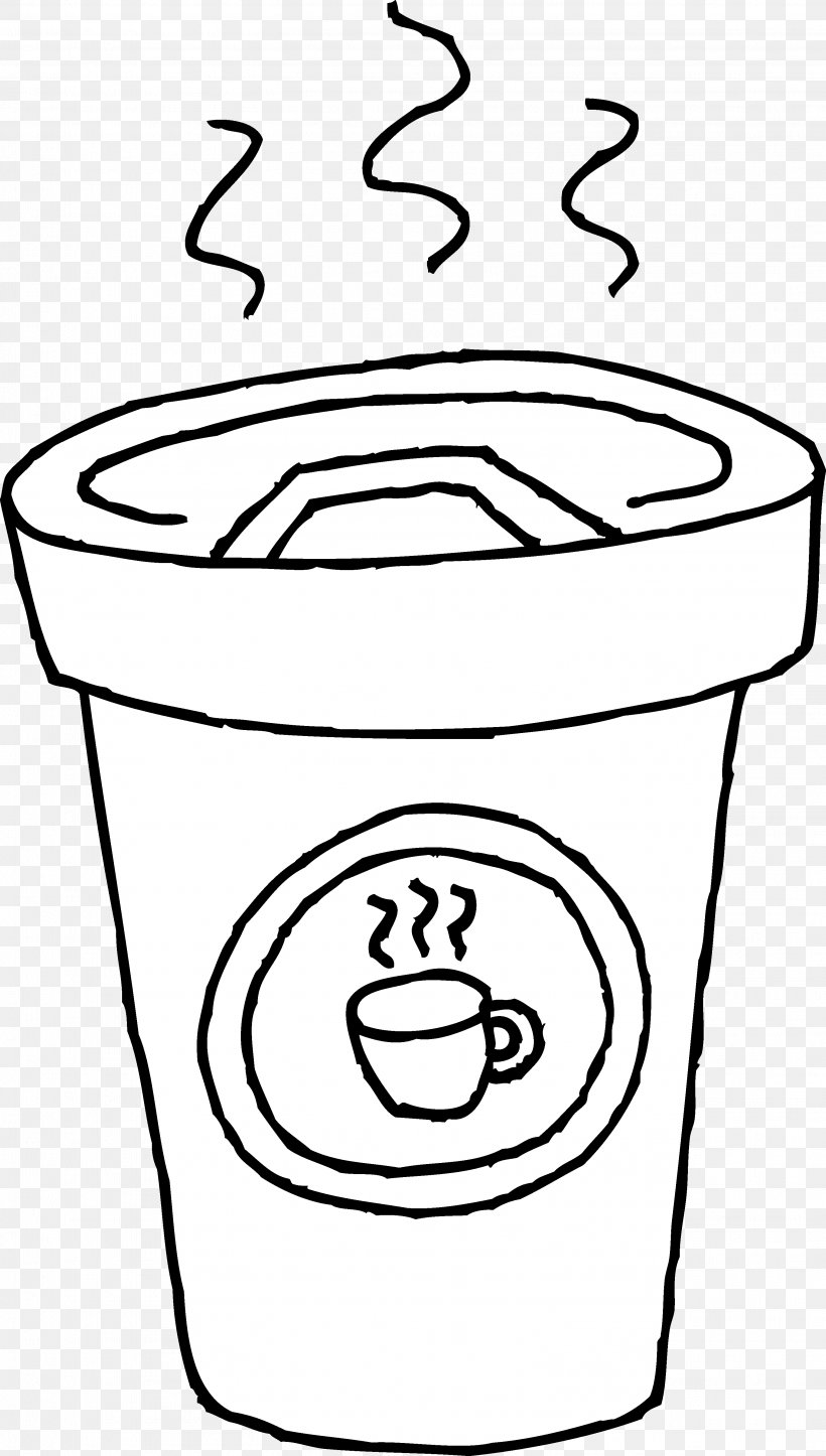 Coffee Cup Cafe Tea Clip Art, PNG, 3033x5351px, Coffee, Area, Black And White, Cafe, Cartoon Download Free