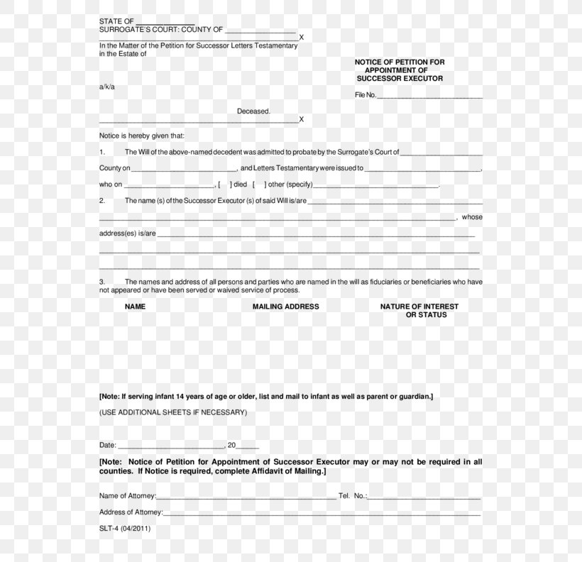 Free Printable Executor Of Estate Form