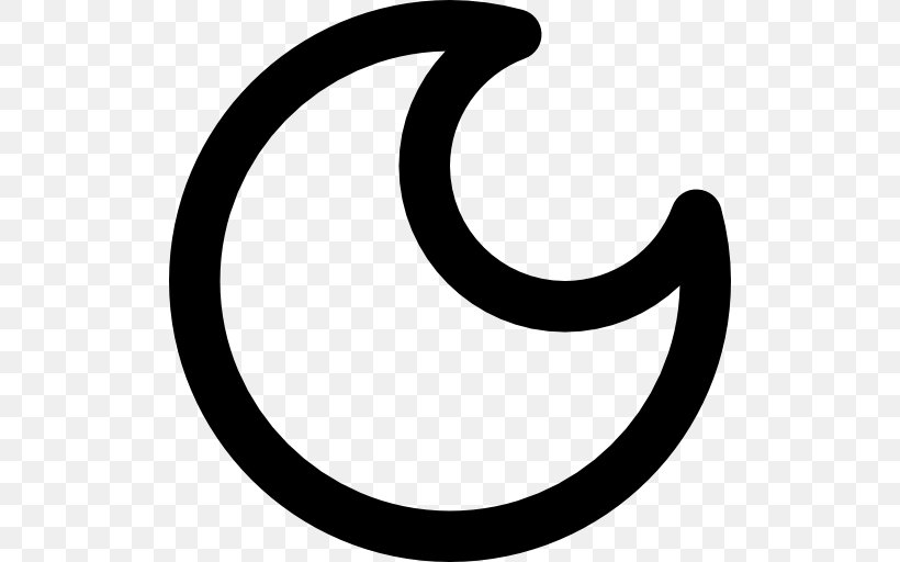 Crescent Symbol Circle, PNG, 512x512px, Crescent, Black And White, Lunar Phase, Monochrome Photography, Moon Download Free