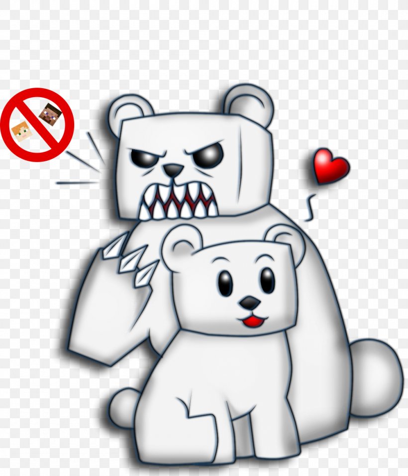 Minecraft Polar Bear Mob Dog, PNG, 1000x1166px, Watercolor, Cartoon, Flower, Frame, Heart Download Free