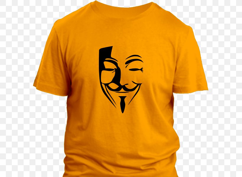 V For Vendetta Guy Fawkes Mask T-shirt, PNG, 600x600px, Guy Fawkes Mask, Active Shirt, Anonymous, Decal, Facial Hair Download Free