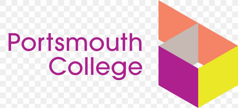 Portsmouth College Logo Brand, PNG, 1554x710px, Logo, Area, Brand, College, Magenta Download Free