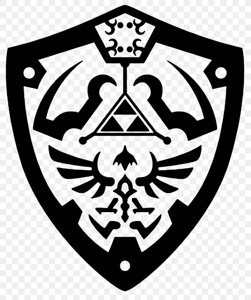 Princess Zelda The Legend Of Zelda: Majora's Mask The Legend Of Zelda: Breath Of The Wild Link, PNG, 817x977px, Princess Zelda, Black And White, Dark Link, Decal, Emblem Download Free