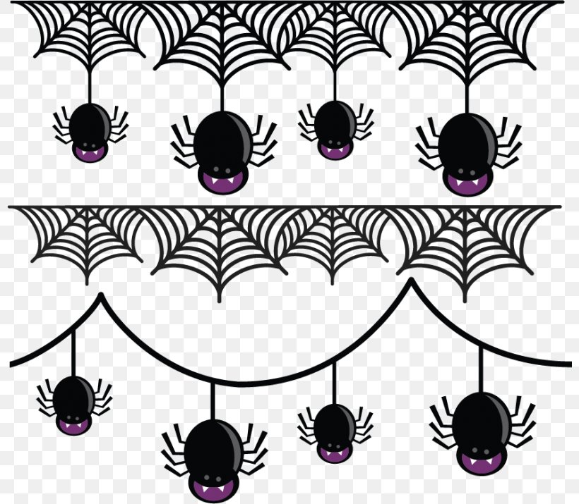 Spider Web Halloween Clip Art, PNG, 800x715px, Spider, Artwork, Branch, Flower, Free Content Download Free