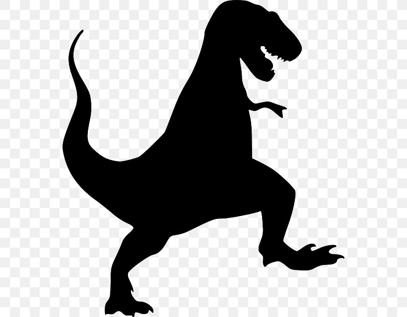 Tyrannosaurus Dinosaur Free Content Clip Art, PNG, 568x640px, Tyrannosaurus, Black And White, Carnivoran, Cartoon, Dinosaur Download Free
