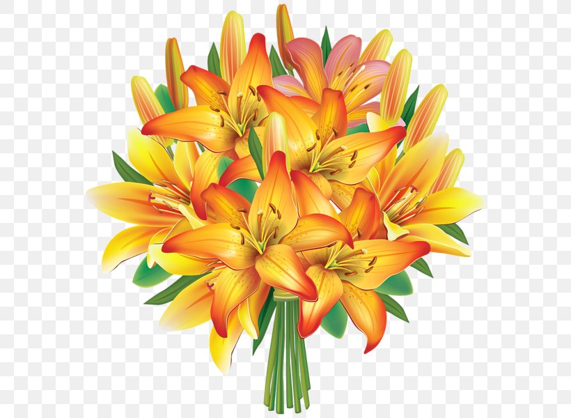 Flower Bouquet Lilium Clip Art, PNG, 585x600px, Flower Bouquet, Alstroemeriaceae, Arumlily, Cut Flowers, Floral Design Download Free