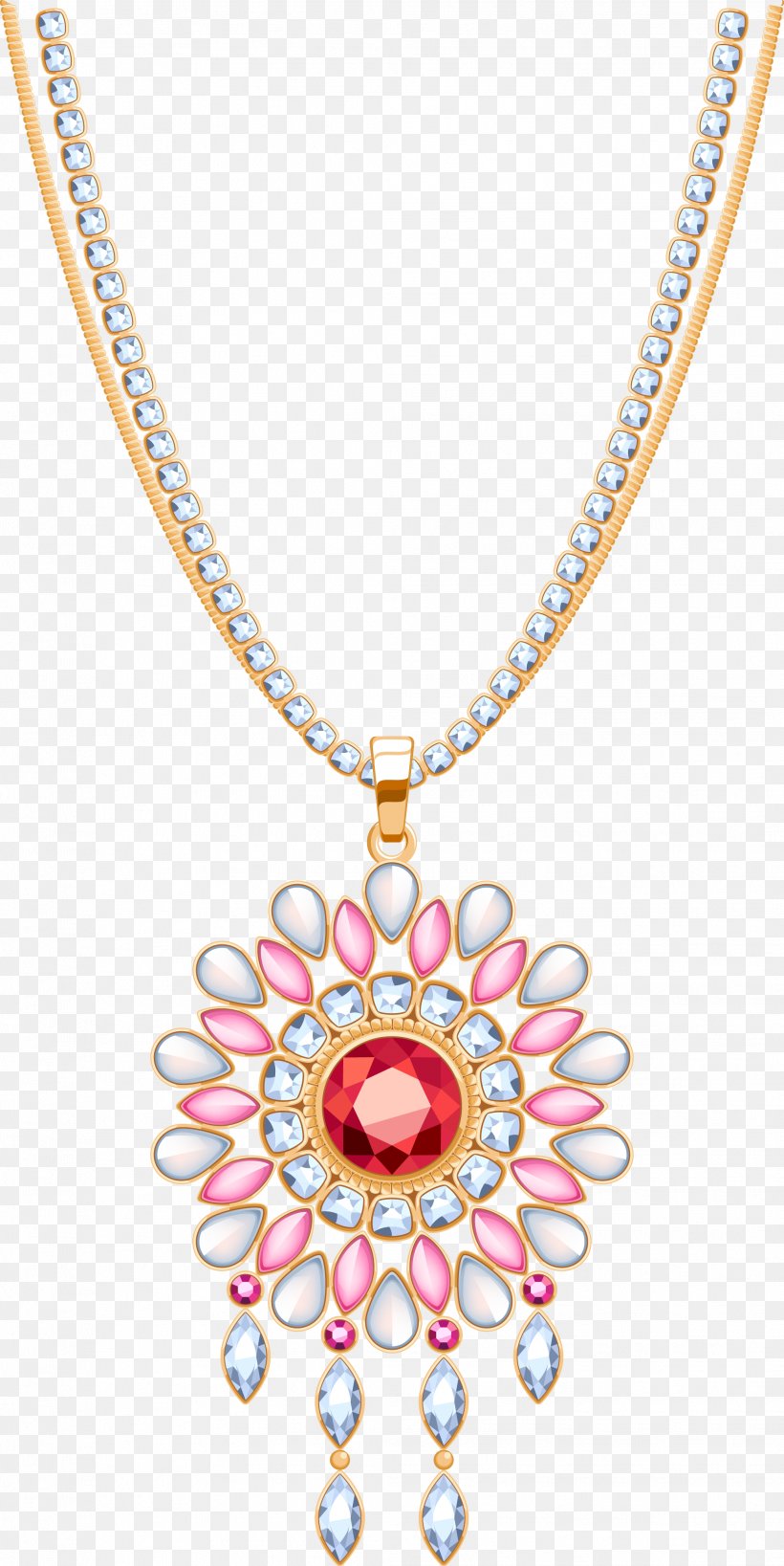 Necklace Jewellery Pendant Gemstone Diamond, PNG, 2067x4127px, Necklace, Body Jewelry, Brooch, Chain, Diamond Download Free