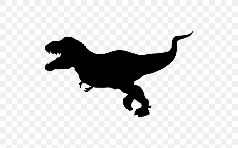 Tyrannosaurus Dinosaur Clip Art, PNG, 512x512px, Tyrannosaurus, Animal, Animal Figure, Black And White, Cdr Download Free