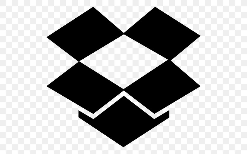 Dropbox YouTube Logo, PNG, 512x512px, Dropbox, Area, Black, Black And White, File Hosting Service Download Free