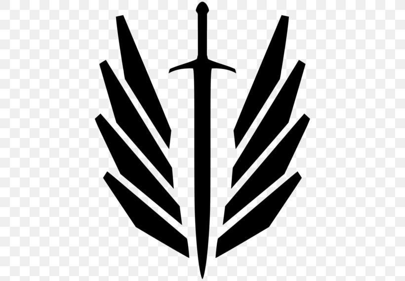 Logo Sword Symbol, PNG, 570x570px, Logo, Black And White, Decal, Google Logo, Hand Download Free