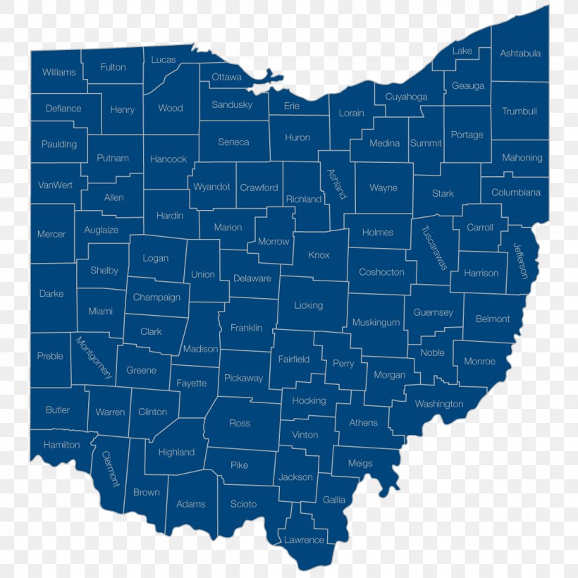 Ohio Topographic Map Elevation Contour Line, PNG, 1200x1200px, Ohio, Area, Blank Map, Blue, Contour Line Download Free