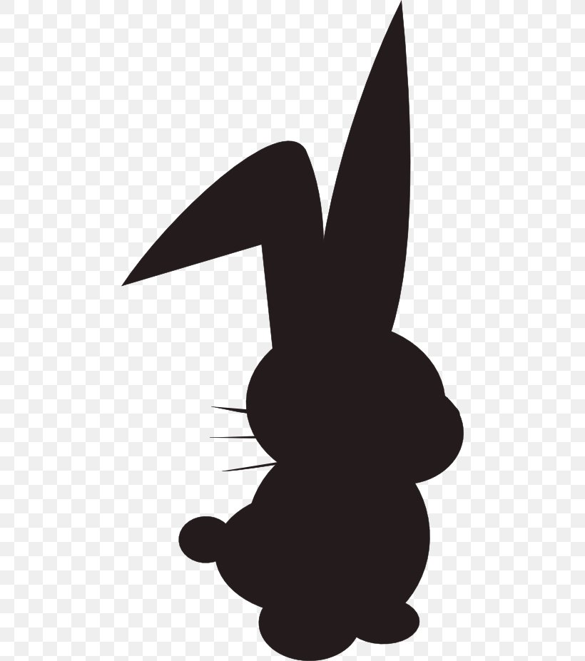 Easter Bunny Rabbit Silhouette Clip Art, PNG, 480x927px, Easter Bunny, Animal, Beak, Bird, Black And White Download Free
