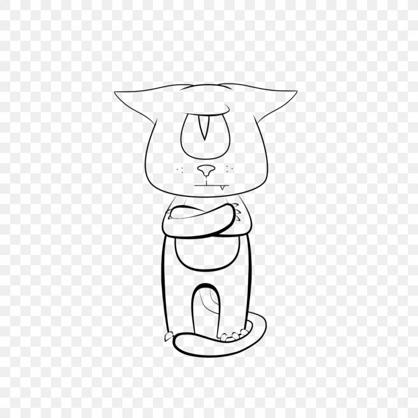 Line Art Drawing Cat Cartoon Clip Art, PNG, 1024x1024px, Watercolor, Cartoon, Flower, Frame, Heart Download Free