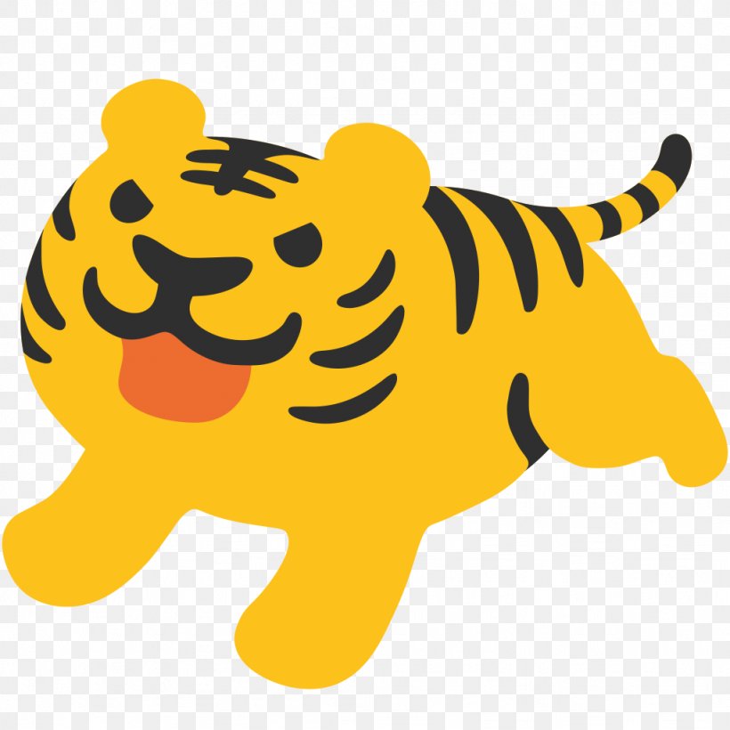 Emojipedia Tiger Noto Fonts Text Messaging, PNG, 1024x1024px, Emoji, Android, Android Kitkat, Animal Figure, Art Download Free