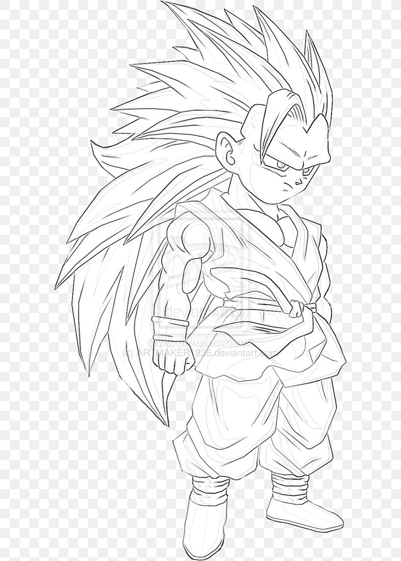 Goku Sketch Line Art Drawing Super Saiyan, PNG, 600x1147px, Goku, Arm, Arts, Artwork, Black Download Free