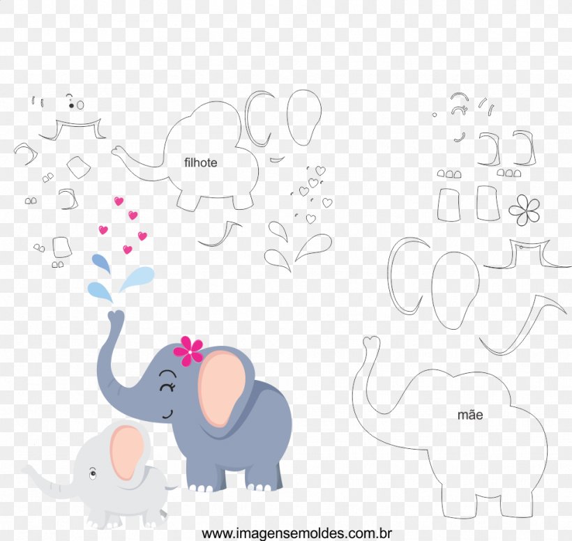 Elephantidae Handicraft Mother's Day Christmas, PNG, 986x934px, Watercolor, Cartoon, Flower, Frame, Heart Download Free
