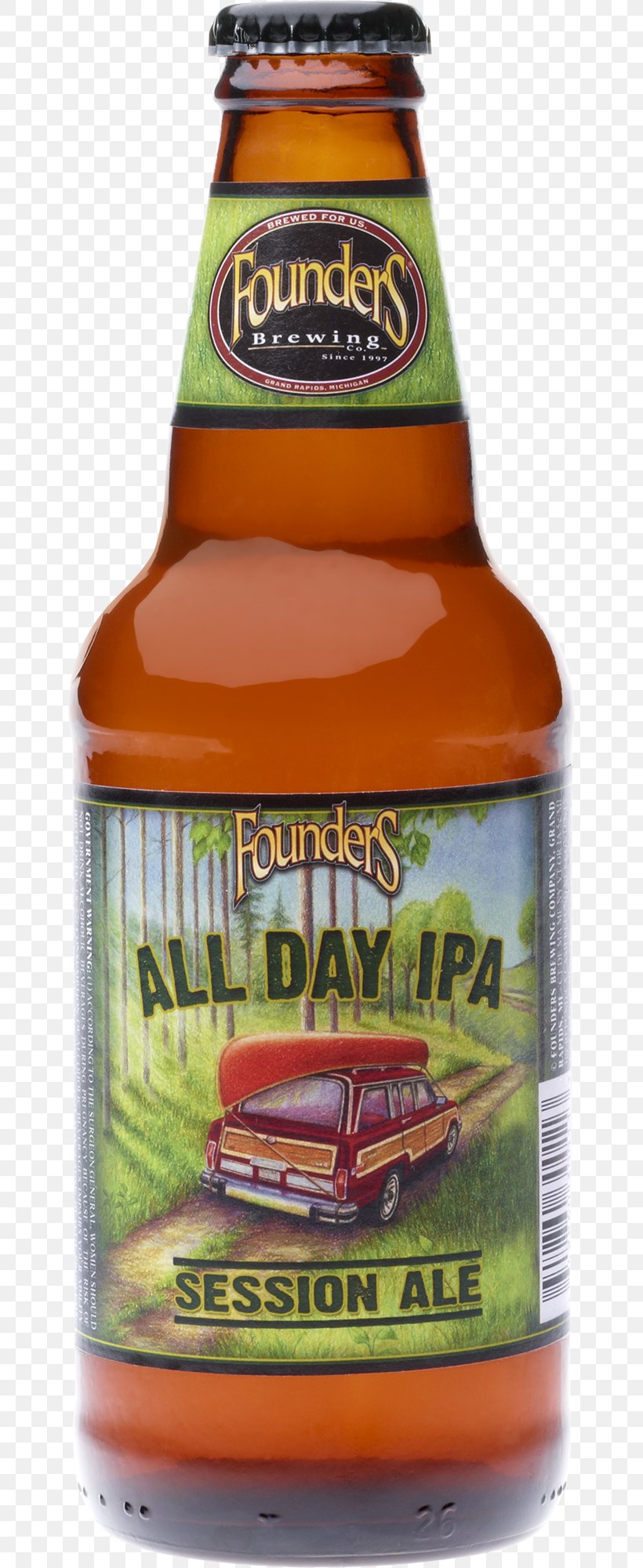 Founders Brewing Company Founder's All Day IPA India Pale Ale Beer Distilled Beverage, PNG, 648x2000px, Founders Brewing Company, Alcoholic Drink, Ale, Beer, Beer Bottle Download Free