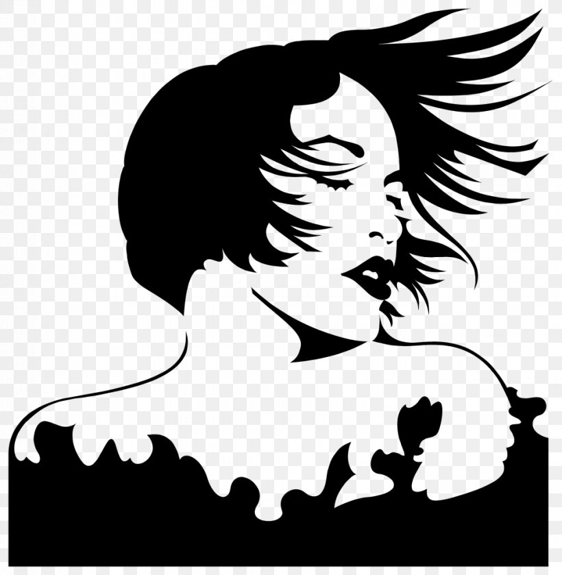 Silhouette Woman Female Clip Art, PNG, 977x1000px, Silhouette, Art, Artwork, Beauty, Black Download Free