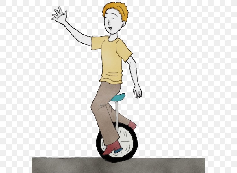 Unicycle Cycling Vehicle Cartoon Recreation, PNG, 600x600px, Watercolor,  Automotive Wheel System, Bicycle, Cartoon, Cycling Download Free