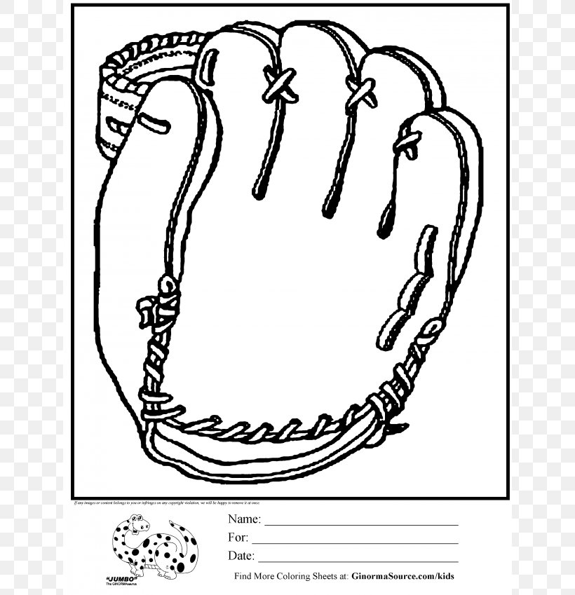 Baseball Glove Coloring Book Catcher Clip Art, PNG, 640x849px, Watercolor, Cartoon, Flower, Frame, Heart Download Free