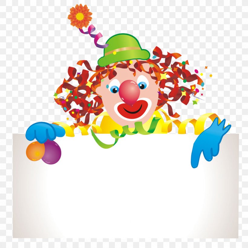 Clown Cartoon, PNG, 1000x1000px, Clown, Animation, Art, Baby Toys, Birthday Download Free