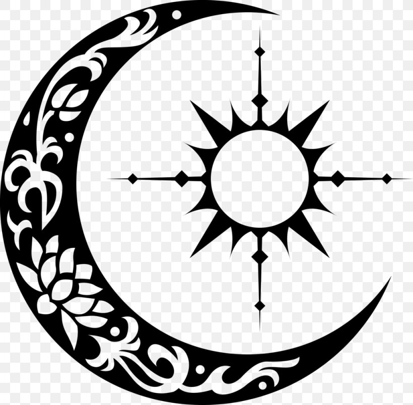 Tattoo Artist Moon Crescent Wall Decal, PNG, 1024x1005px, Tattoo, Area, Artwork, Black, Black And White Download Free