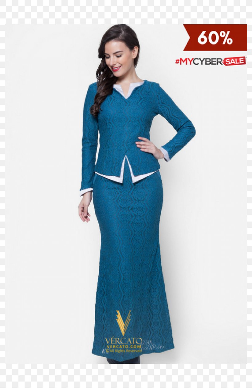 Baju Kurung Lace Kebaya Sleeve Fashion, PNG, 788x1261px, Baju Kurung, Aline, Aqua, Blouse, Blue Download Free