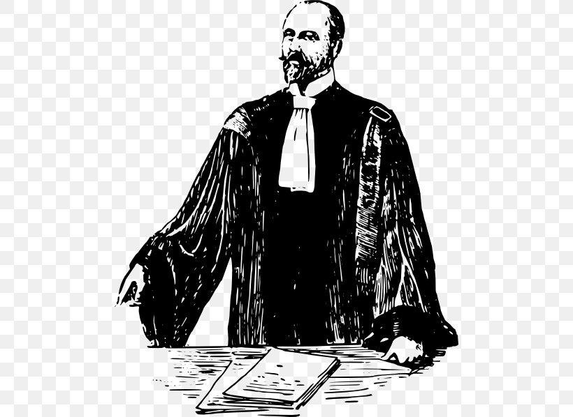 Advocate Lawyer Barrister Clip Art, PNG, 492x598px, Advocate, Barrister, Black And White, Criminal Defense Lawyer, Facial Hair Download Free
