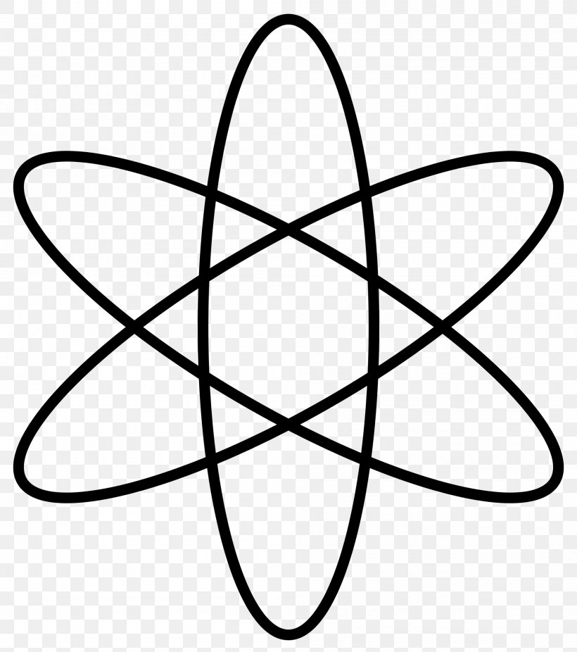 Atom Symbol Clip Art, PNG, 2000x2259px, Atom, Area, Black, Black And White, Line Art Download Free