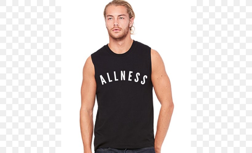 T-shirt Top Hoodie Sleeveless Shirt, PNG, 500x500px, Tshirt, Active Undergarment, Black, Clothing, Clothing Sizes Download Free