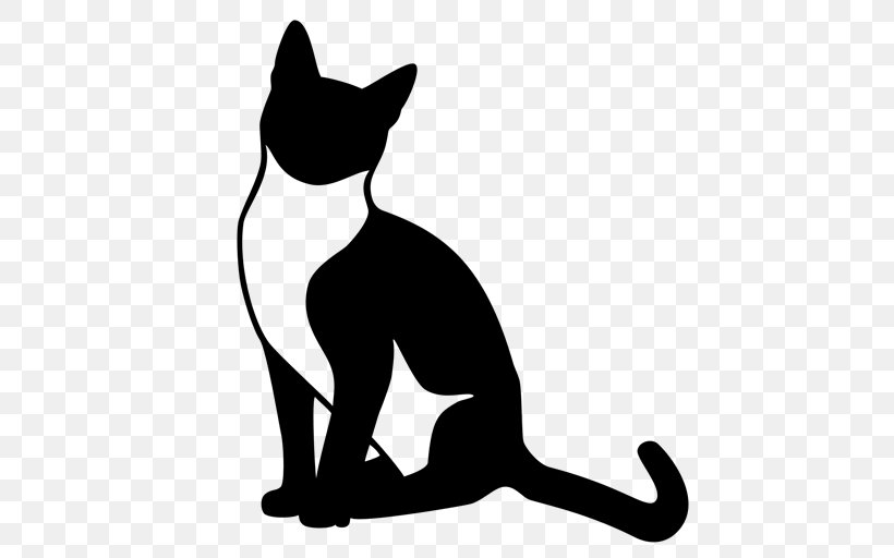 Whiskers Domestic Short-haired Cat Kitten Clip Art, PNG, 512x512px, Whiskers, Avatar, Black, Black And White, Black Cat Download Free