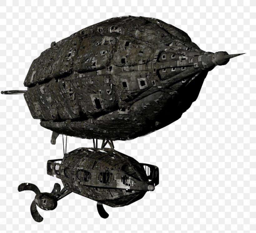 Airship Steampunk 3D Computer Graphics DeviantArt, PNG, 900x822px, 3d Computer Graphics, Airship, Art, Black And White, Deviantart Download Free