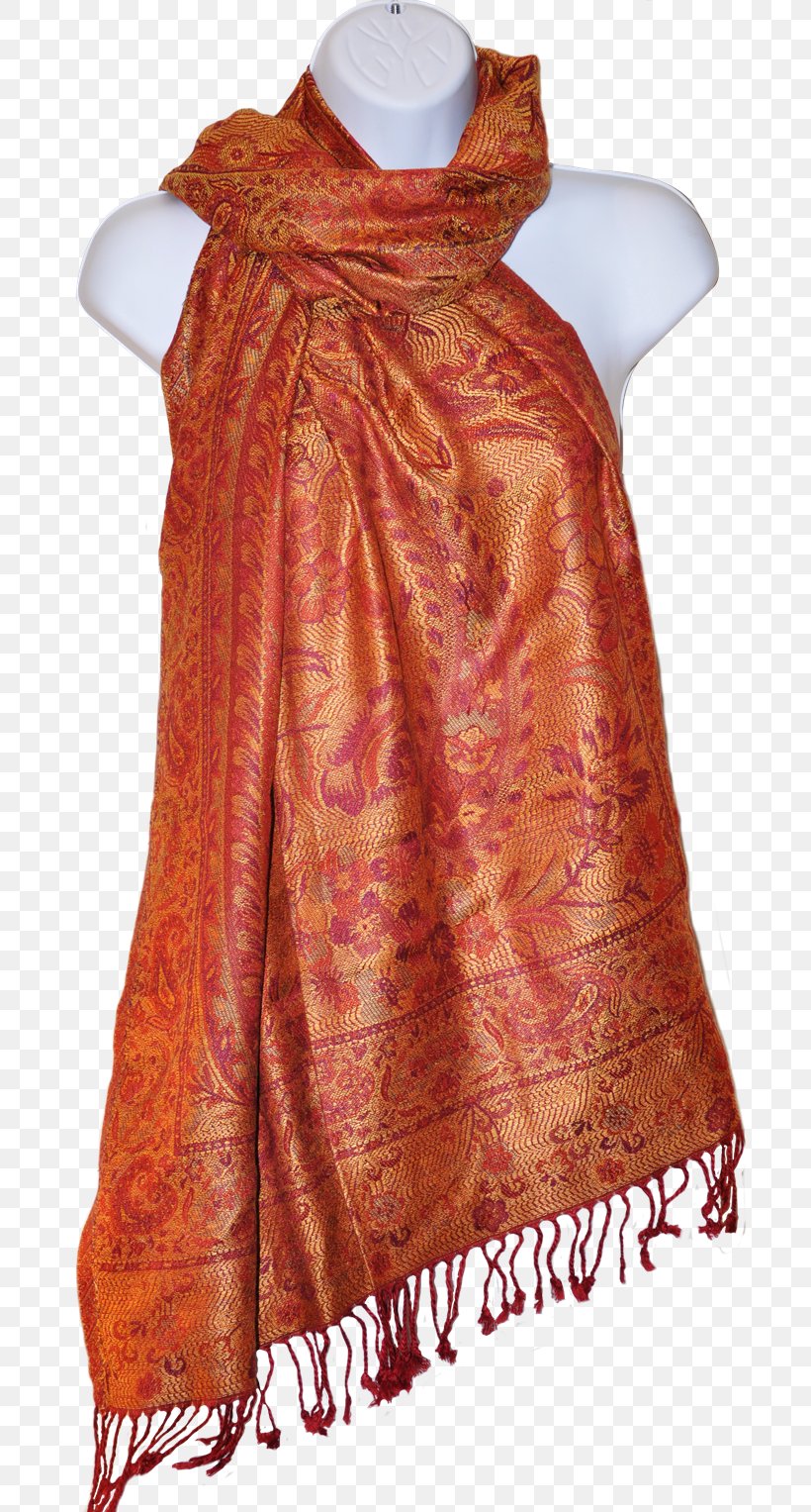 Shawl Scarf Pashmina Silk Paisley, PNG, 700x1527px, Shawl, Check, Clothing, Coral, Day Dress Download Free