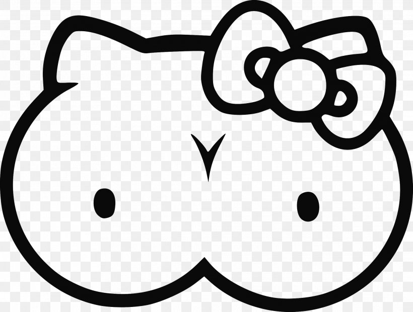 Hello Kitty T-shirt Coloring Book Decal, PNG, 2126x1609px, Hello Kitty, Area, Black, Black And White, Character Download Free