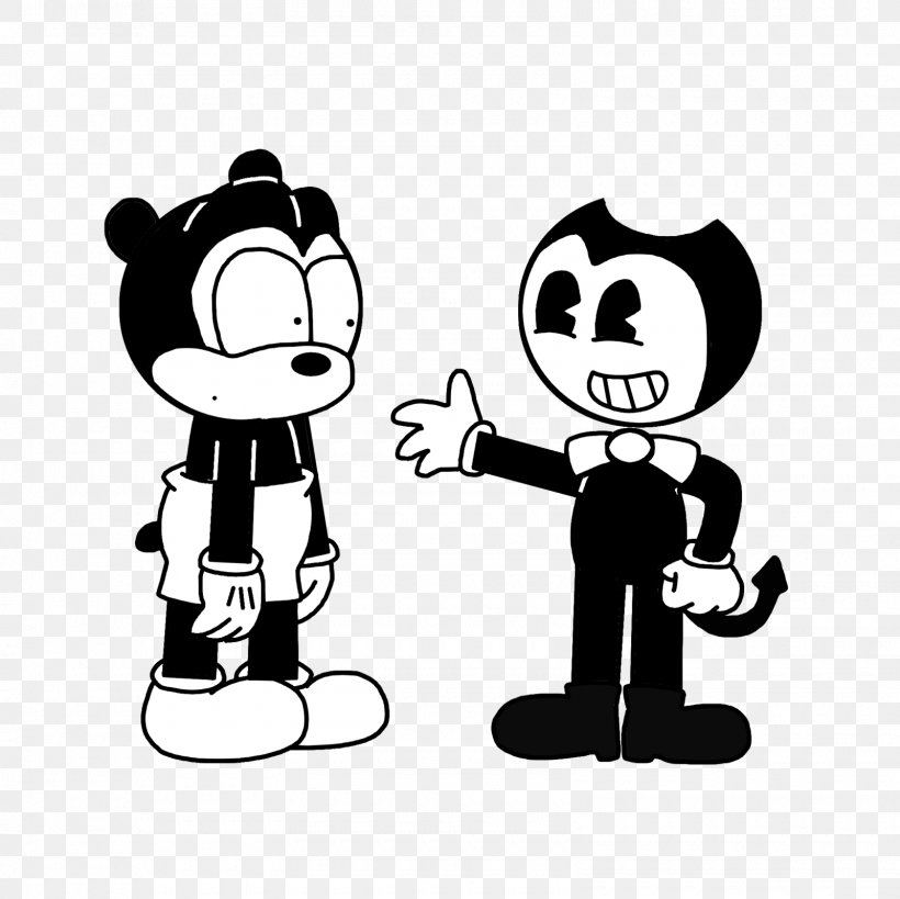 Bendy And The Ink Machine Toby The Pup Cubby Bear Cartoon, PNG, 1600x1600px, Bendy And The Ink Machine, Art, Black, Black And White, Cartoon Download Free
