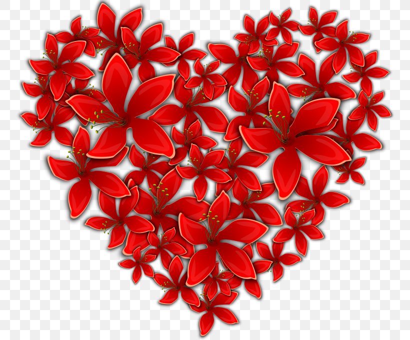 Heart Flower Valentine's Day Clip Art, PNG, 770x680px, Heart, Cut Flowers, Drawing, Floral Design, Flower Download Free