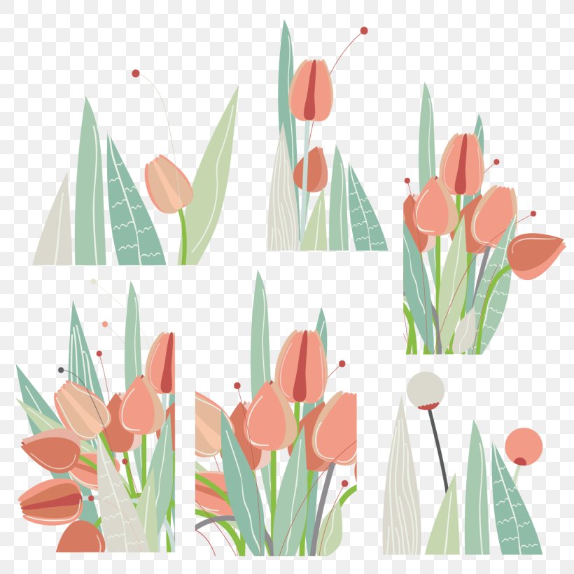 Tulip Cartoon Floral Design, PNG, 1435x1435px, Tulip, Cartoon, Designer