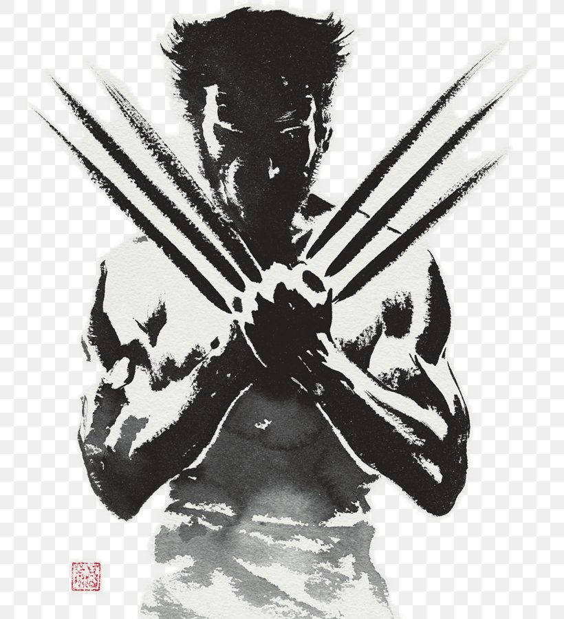 Wolverine Silver Samurai X-Men Poster Film, PNG, 753x900px, Wolverine, Black And White, Cold Weapon, Comic Book, Fictional Character Download Free