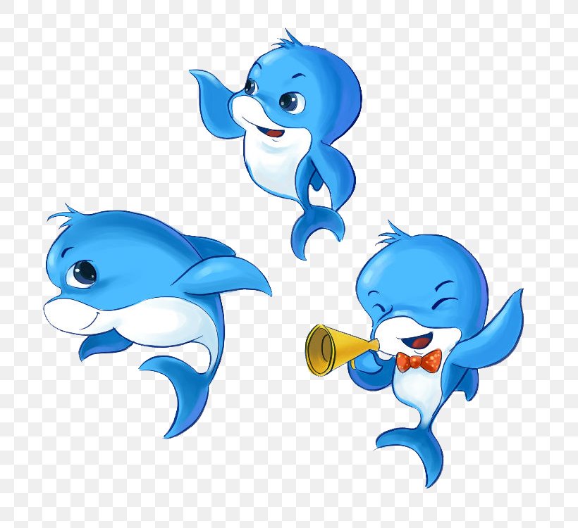 Dolphin Illustration Image Adobe Photoshop, PNG, 750x750px, Dolphin, Animal, Animal Figure, Animation, Blue Download Free