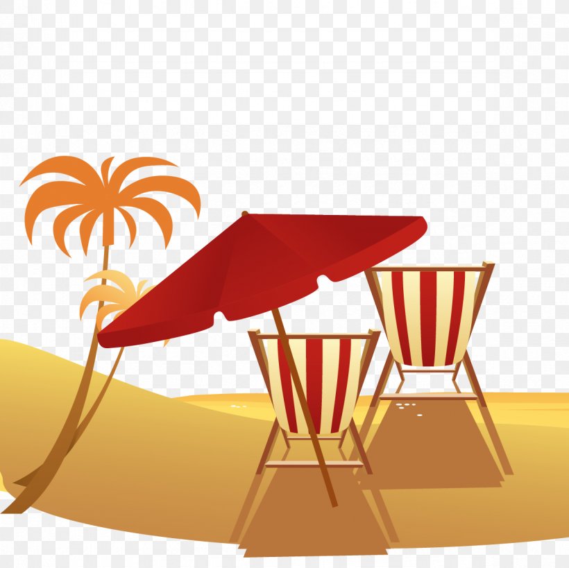 Beach Strandkorb Illustration, PNG, 1181x1181px, Beach, Chair, Deckchair, Orange, Strandkorb Download Free