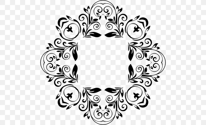 Black And White Clip Art, PNG, 500x500px, Black And White, Art, Artwork, Black, Body Jewelry Download Free