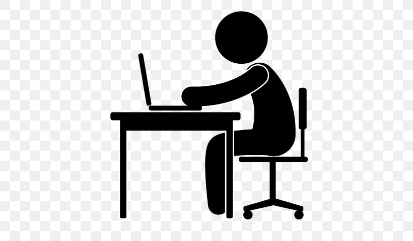 Clip Art Desk Openclipart Office Image, PNG, 640x480px, Desk, Area, Black And White, Chair, Communication Download Free