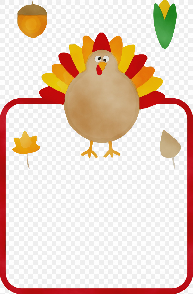 Fried Chicken, PNG, 1976x3000px, Thanksgiving Frame, Autumn Frame, Cartoon, Chicken, Drawing Download Free