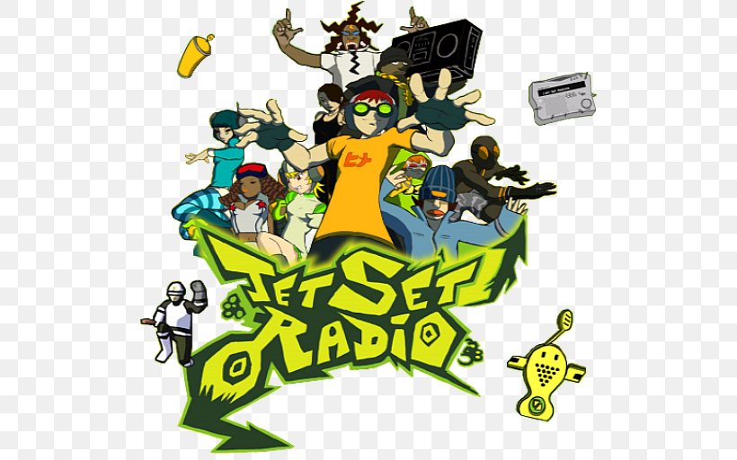 Jet Set Radio Future Jet Set Radio HD Dreamcast Video Game, PNG, 512x512px, Jet Set Radio, Android, Art, Artwork, Cartoon Download Free