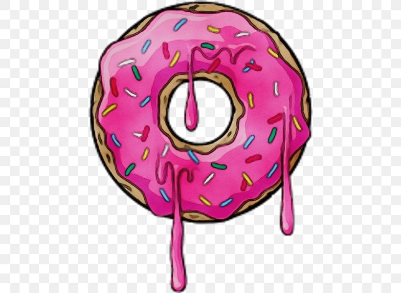 Cartoon Drawing Donuts T-shirt Animation, PNG, 600x600px, Watercolor, Animation, Baked Goods, Cartoon, Donuts Download Free